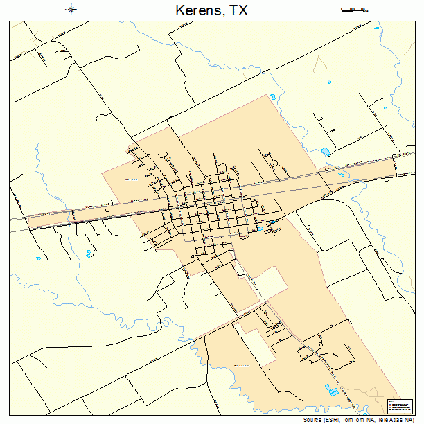 Kerens Texas Street Map 4838992 Kerens Texas Street Map 4838992