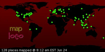 Locations of Site Visitors