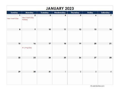  2023 calendar weekly planner template