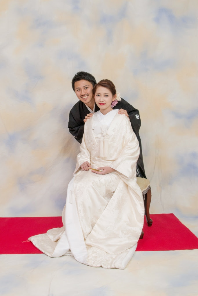 大阪府 中央公会堂 白無垢 色打掛 洋髪 神前式 和婚専門 ウエディング絆
