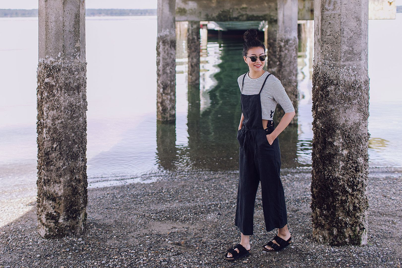 linen overalls