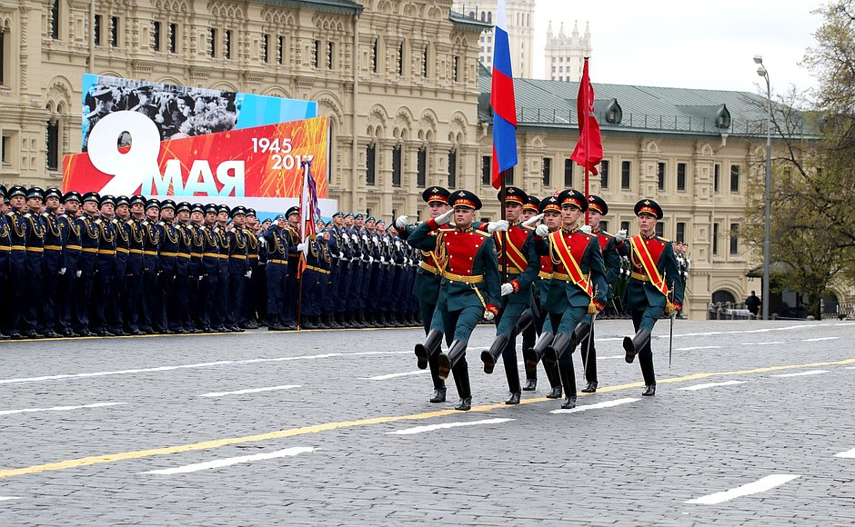 Parata militare in occasione del 72 ° anniversario della vittoria nella Grande Guerra Patriottica del 1941-1945.