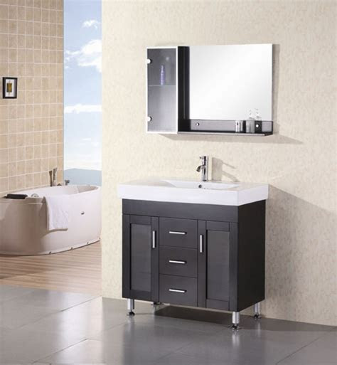 Buying a bathroom sink faucet requires checking the existing sink or vanity top for faucet holes. 36 Inch Modern Espresso Single Sink Bathroom Vanity