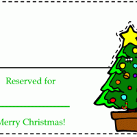 Free Printable Christmas Place Setting Cards - Christmas  Free Printable Christmas Place Setting Cards - Christmas