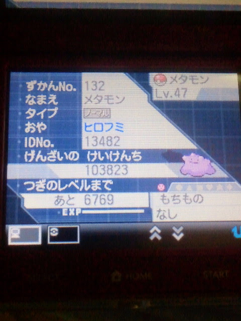 ポケモン ブラック2 かわりものメタモン 紫の書