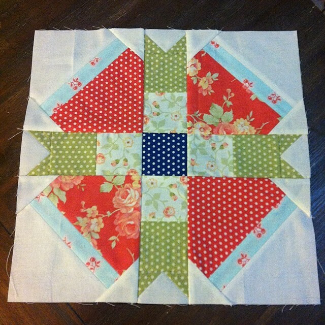 Loving this months @fatquartershop #bom block!