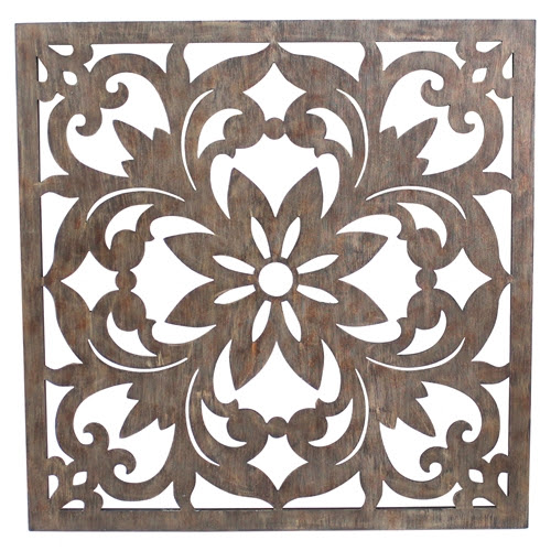 square metal wall shelf