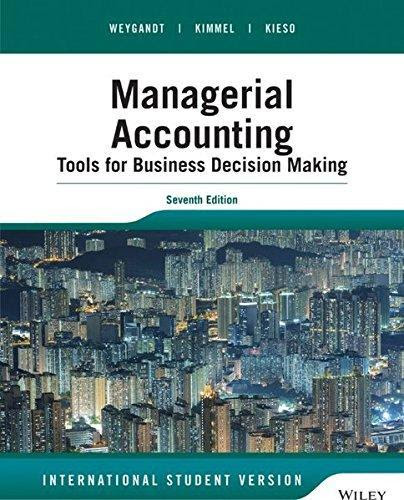Isbn 9781118957738 Managerial Accounting Tools For