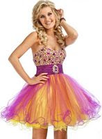 Party Time Beaded Bodice Short Homecoming Party Dress 6639 image
