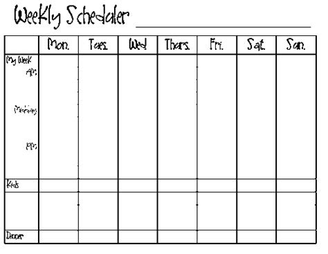  one tiny moment free weekly calendar