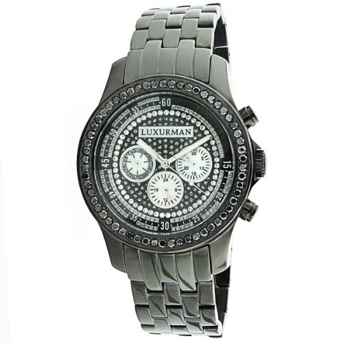 Black Diamond Watches for Men by LUXURMAN 2.25ct