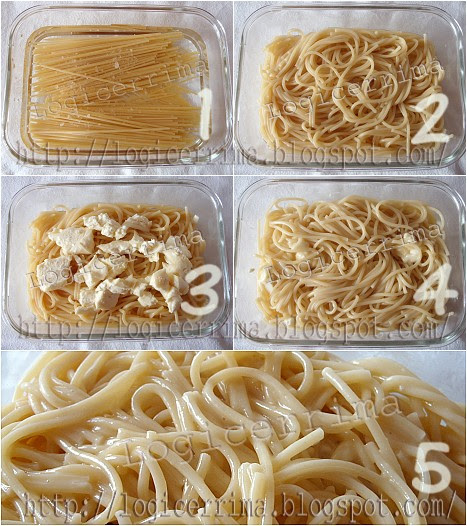[ Pasta al Formaggio nel Microonde - ricetta fotografata ]