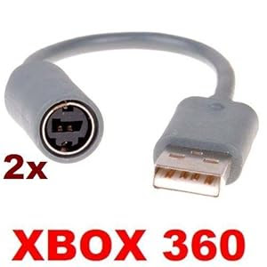 Neewer Adapter Controller USB Breakaway Cable For XBOX 360 New -Qty: 2