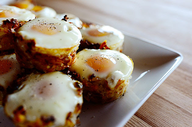 Eggs in Hash Brown Cups