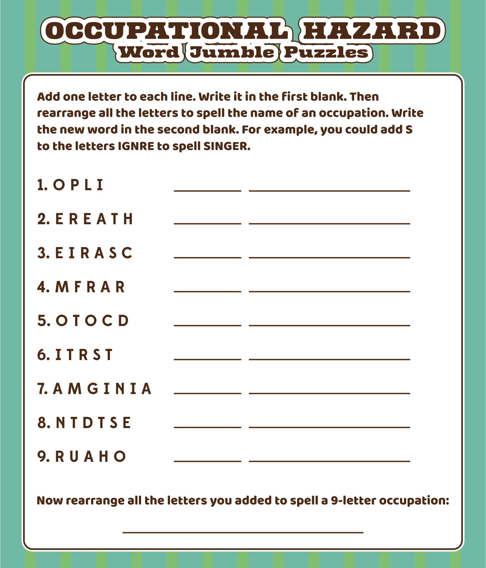 7 Best Images of Printable Jumble Word Puzzles Coping ...