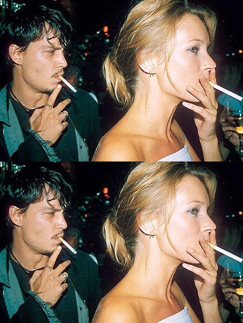 Fashion Model Kate Moss, Johnny Depp, Fashion editorials, Style inspiration, Fashion photography, Long hair