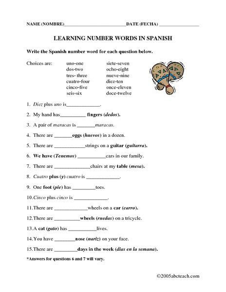  4th grade math worksheets in spanish spanish worksheets 4th grade