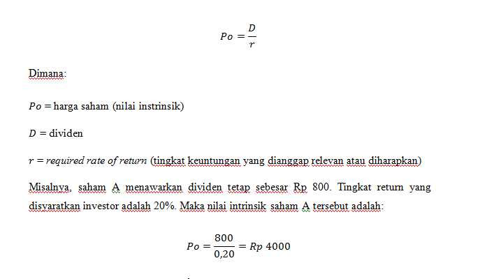 Menghitung nilai intrinsik saham