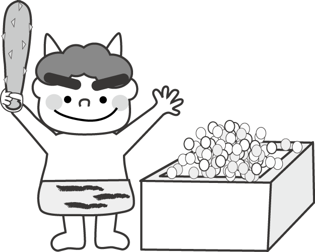 節分のイラスト 鬼と福 無料イラスト
