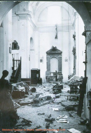 Daños en la Iglesia de San Miguel (Toledo) durante la Guerra Civil