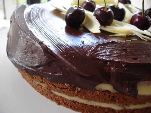 Three tier chocolate cake