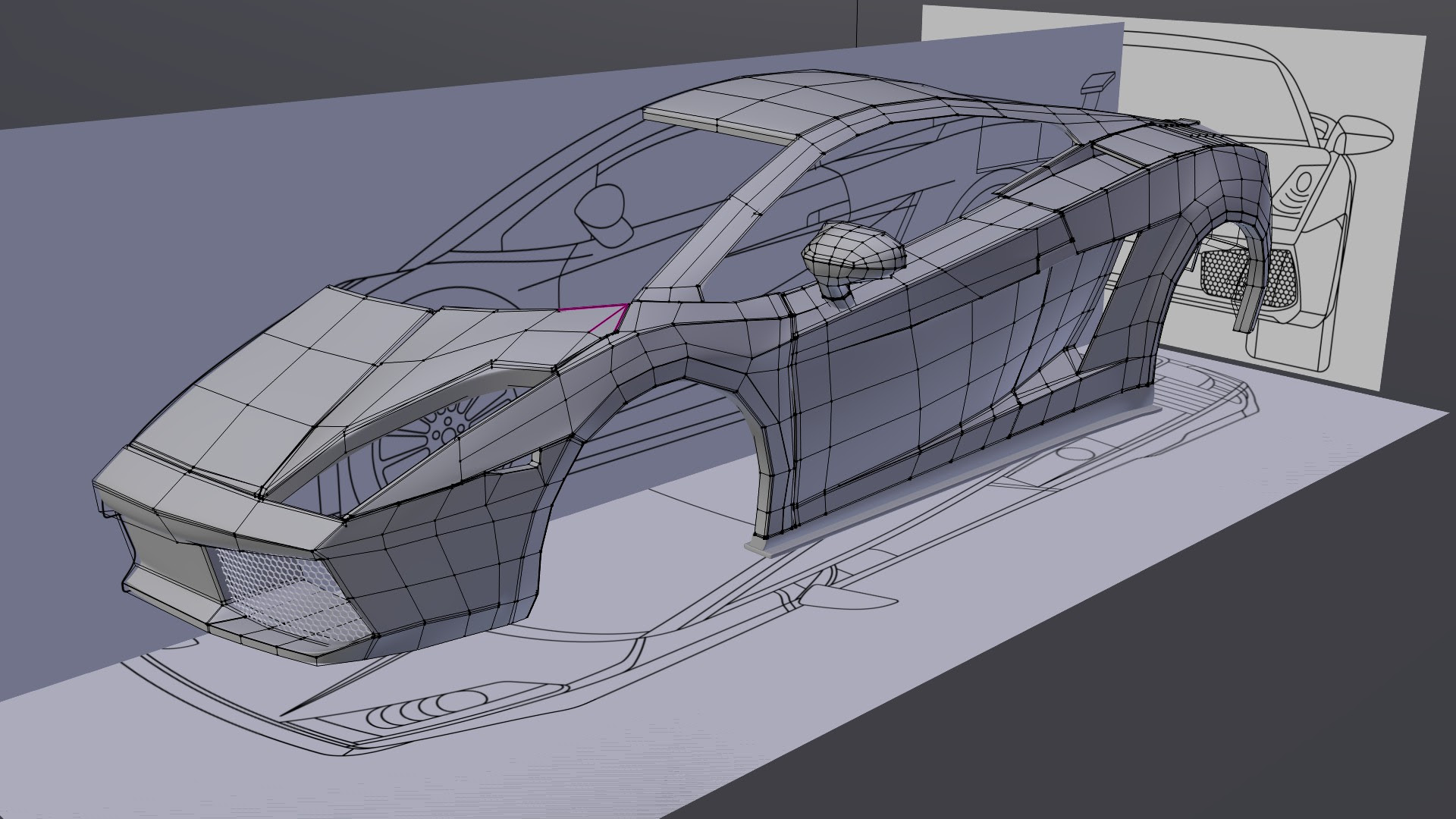 √ 3d Modeling Lamborghini Blueprint - Alumn Photograph