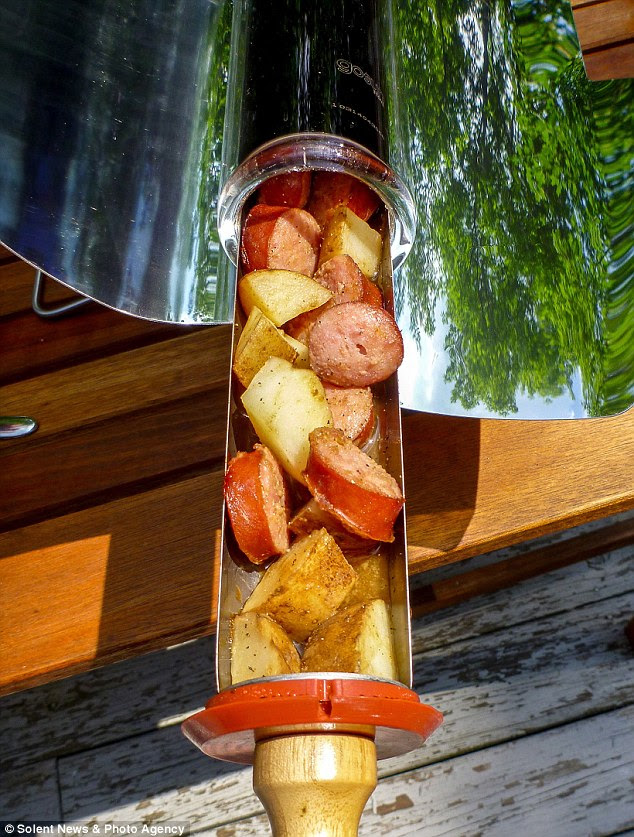 Steamy: The core to the  GoSun Stove is the solar evacuated tube that acts as the stove's cooking chamber