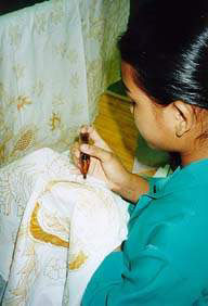 Applying wax with a Canting