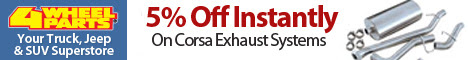 5% Off Corsa Exhaust