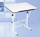 Art/drawing/craft Table, White, Tilt and Height Adjustable