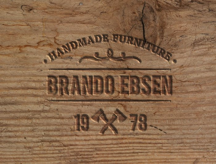 Wood Engraved Logo Mockup Free