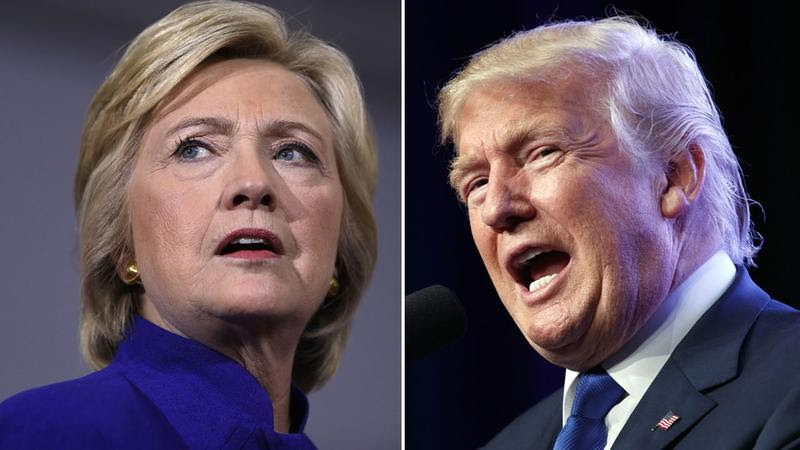 Hillary Clinton and Donald Trump face off in their second presidential debate on Sunday, Oct. 9, 2016.
