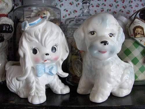 Vintage dog planters