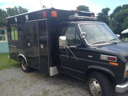 Buy Used 1989 Black Ambulance Ford F350 F 350 Food Truck