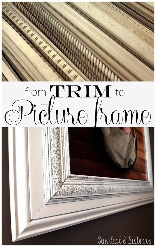 Build your own custom GIANT picture frame using layered trim Pieces! {Sawdust & Embryos}