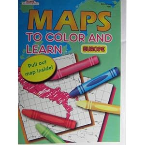 Maps to Color and Learn - Europe