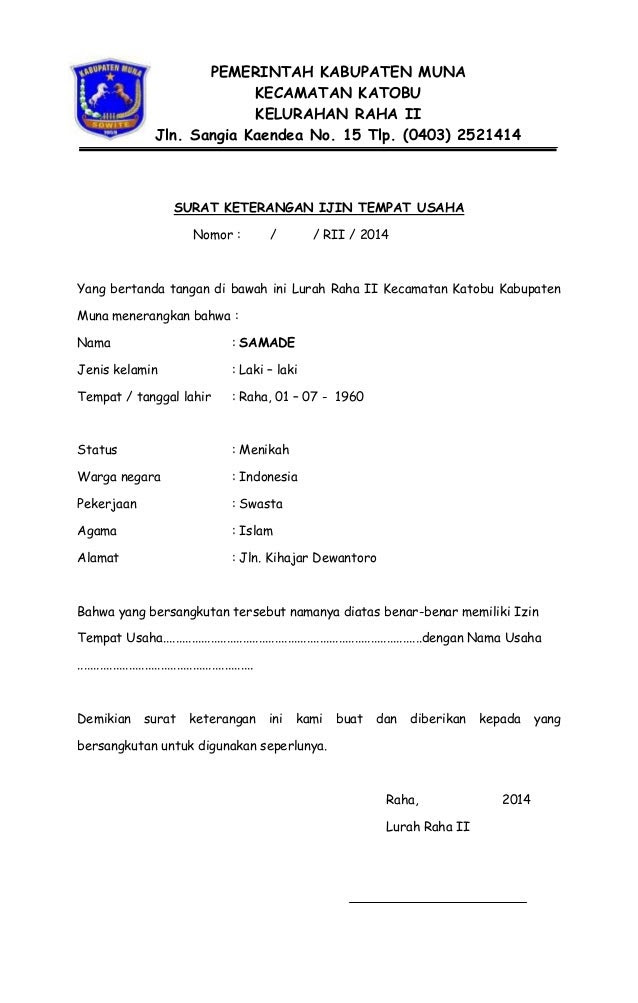 Contoh Surat Izin Nikah Dari Kelurahan Contoh Surat