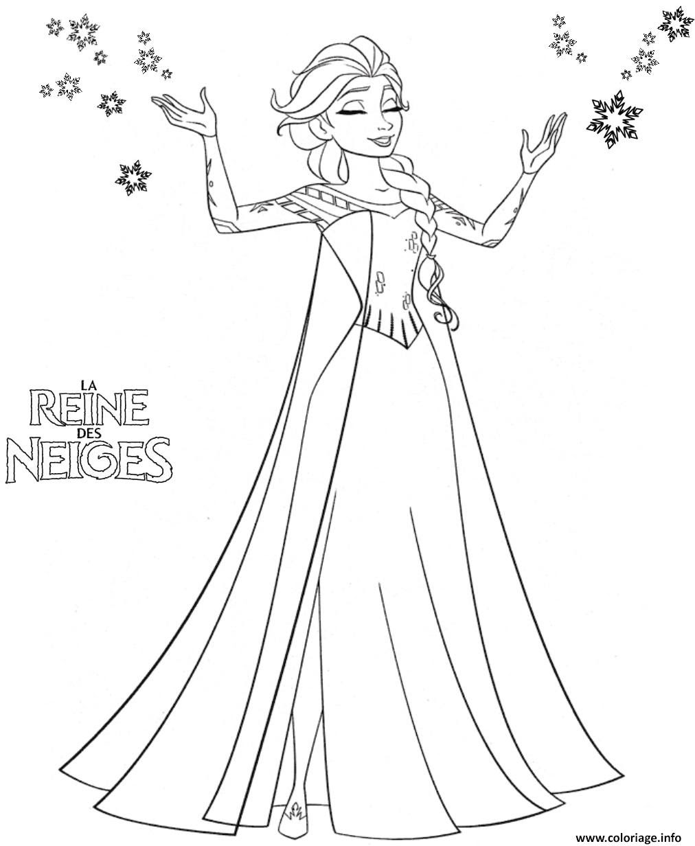 Coloriage Princesse Elsa Dessin   Imprimer