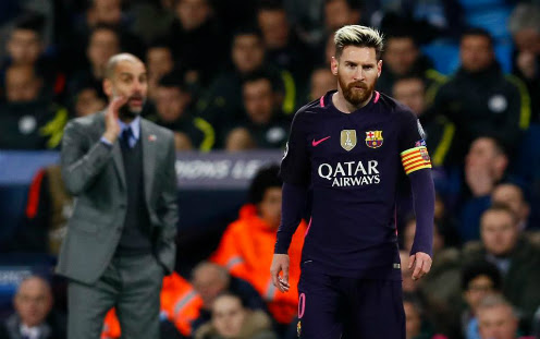 Guardiola và Man City từng đánh bại Barca trên sân Nou Camp ở vòng bảng Champions League mùa trước. Ảnh: ​Reuters.