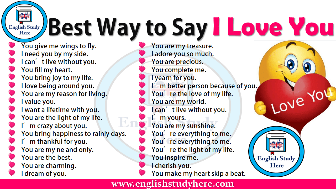 Best Way To Say I Love You English Study Here