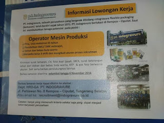 Lowongan Kerja PT. Indogravure