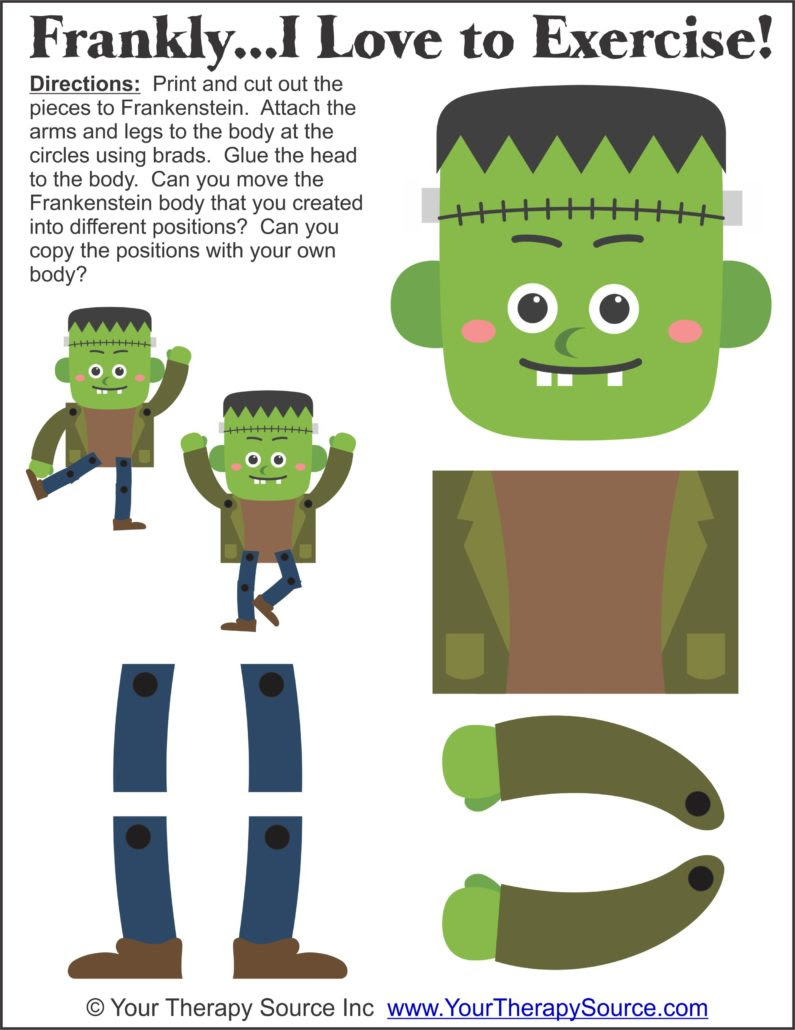 Print out this gratis Frankenstein activeness to job Info Frankly…I Love to Exercise