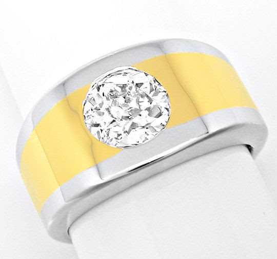 Originalfoto NEU! SOLITÄR-RING 1,5ct PLATIN-18K! HANDARBEIT! 15.000€