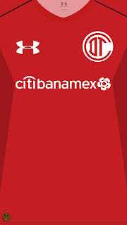 Wallpaper Jersey Club Deportivo Toluca 2017-2018 Liga Mx
