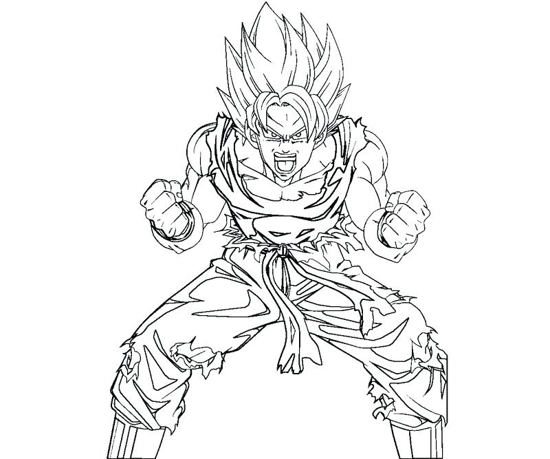 Goku Super Saiyan 2 Coloring Pages at GetColorings.com ...