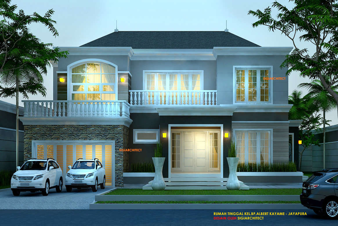 Desain Rumah Klasik Kolonial Kavling Hook