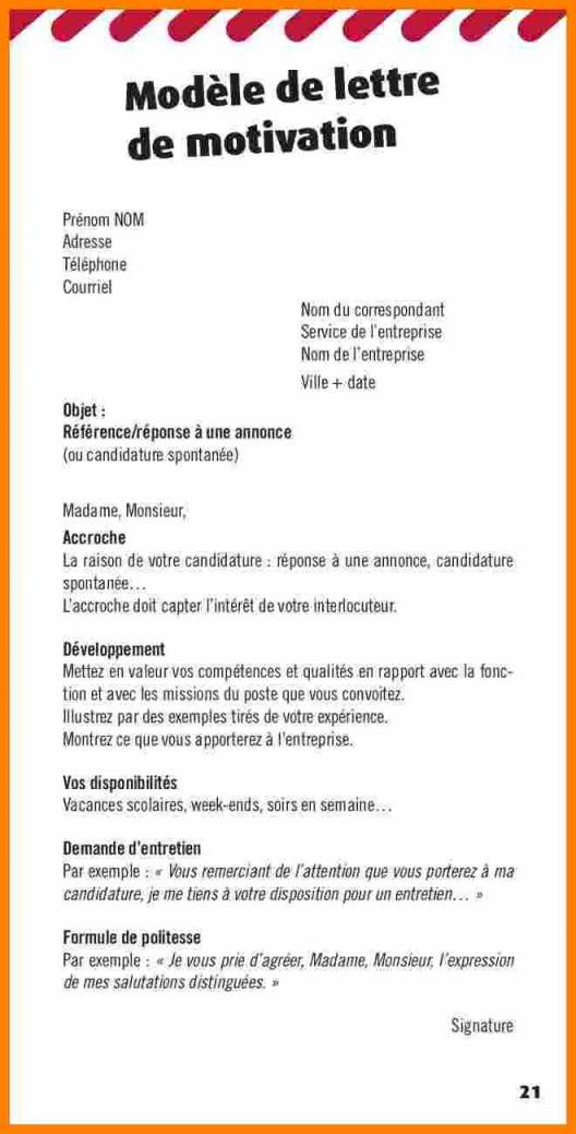 Exemple lettre motivation candidature spontanee - Modele 