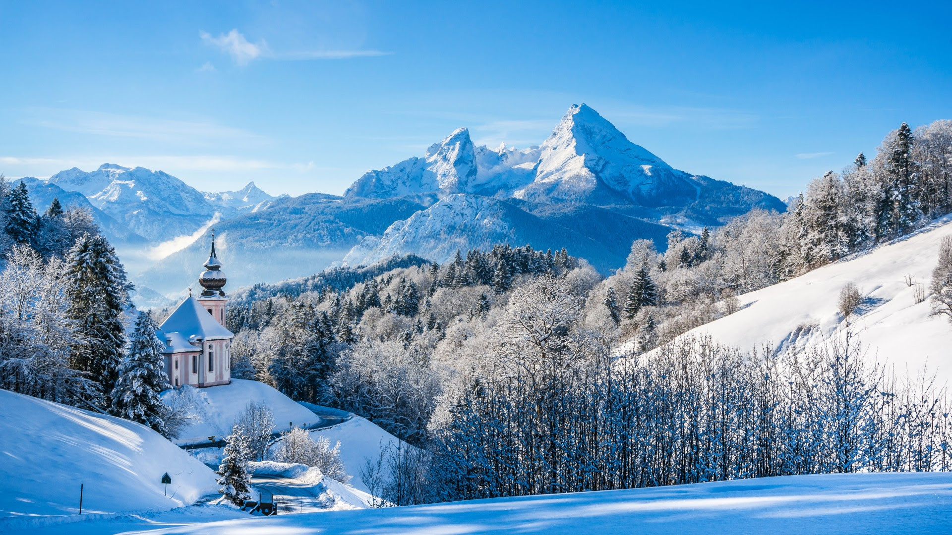 阿尔卑斯山 高山 冬天的风景图片 美丽的雪景桌面壁纸 风景壁纸 壁纸下载 彼岸桌面