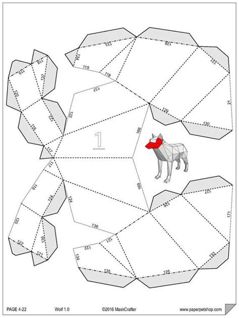 Wolf, Papercraft Template, Instant download | Paper crafts