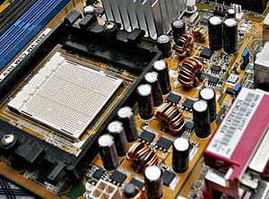 Motherboard switched-mode power conversion section